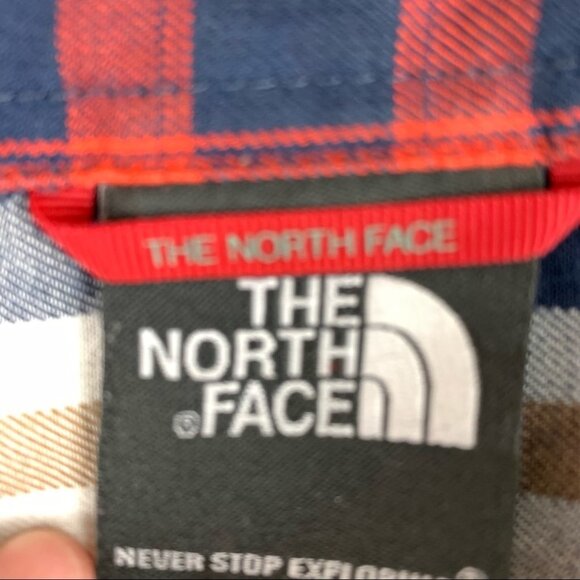 The North Face  Blue Long Sleeve Plaid Shirt - Picture 3 of 11
